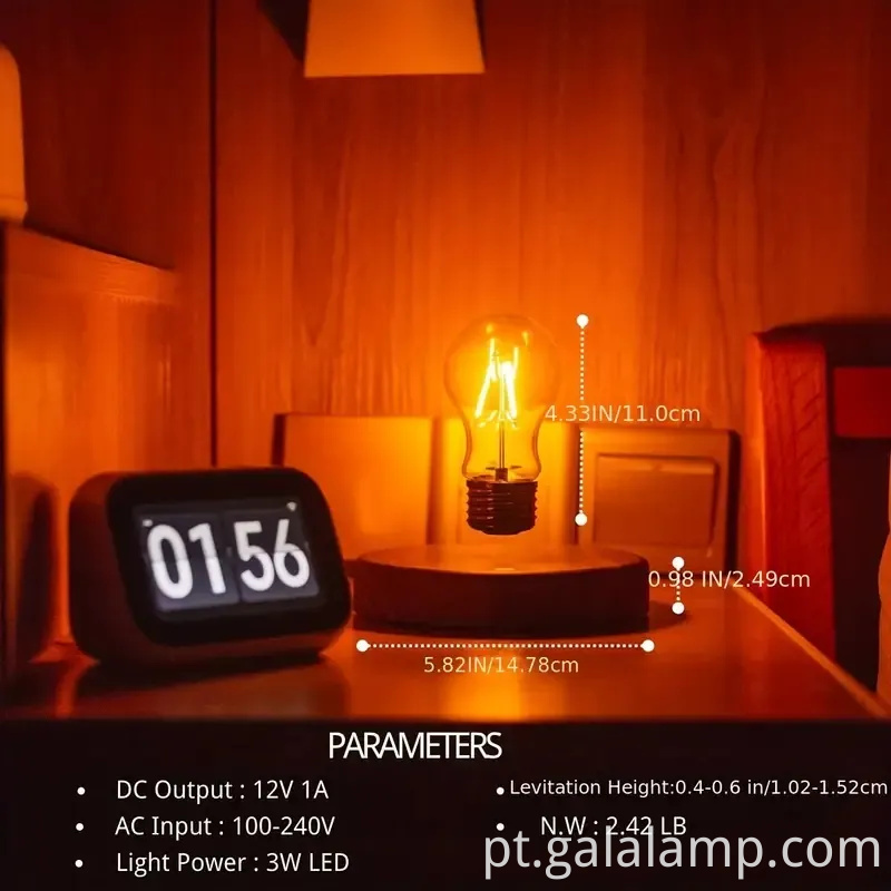 Levitando lâmpada de lâmpada com tecnologia sem fio